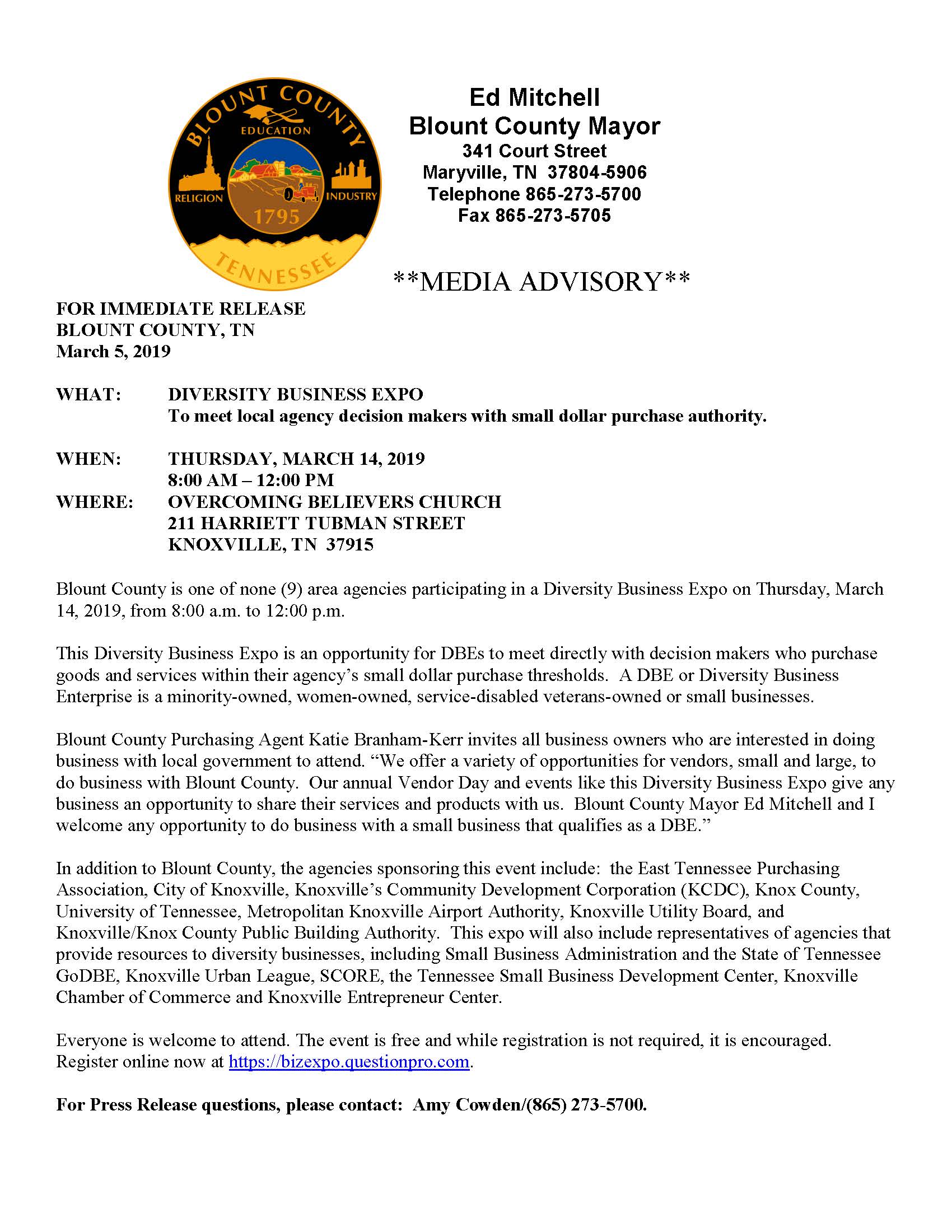 Press Release - Diversity Business Expo