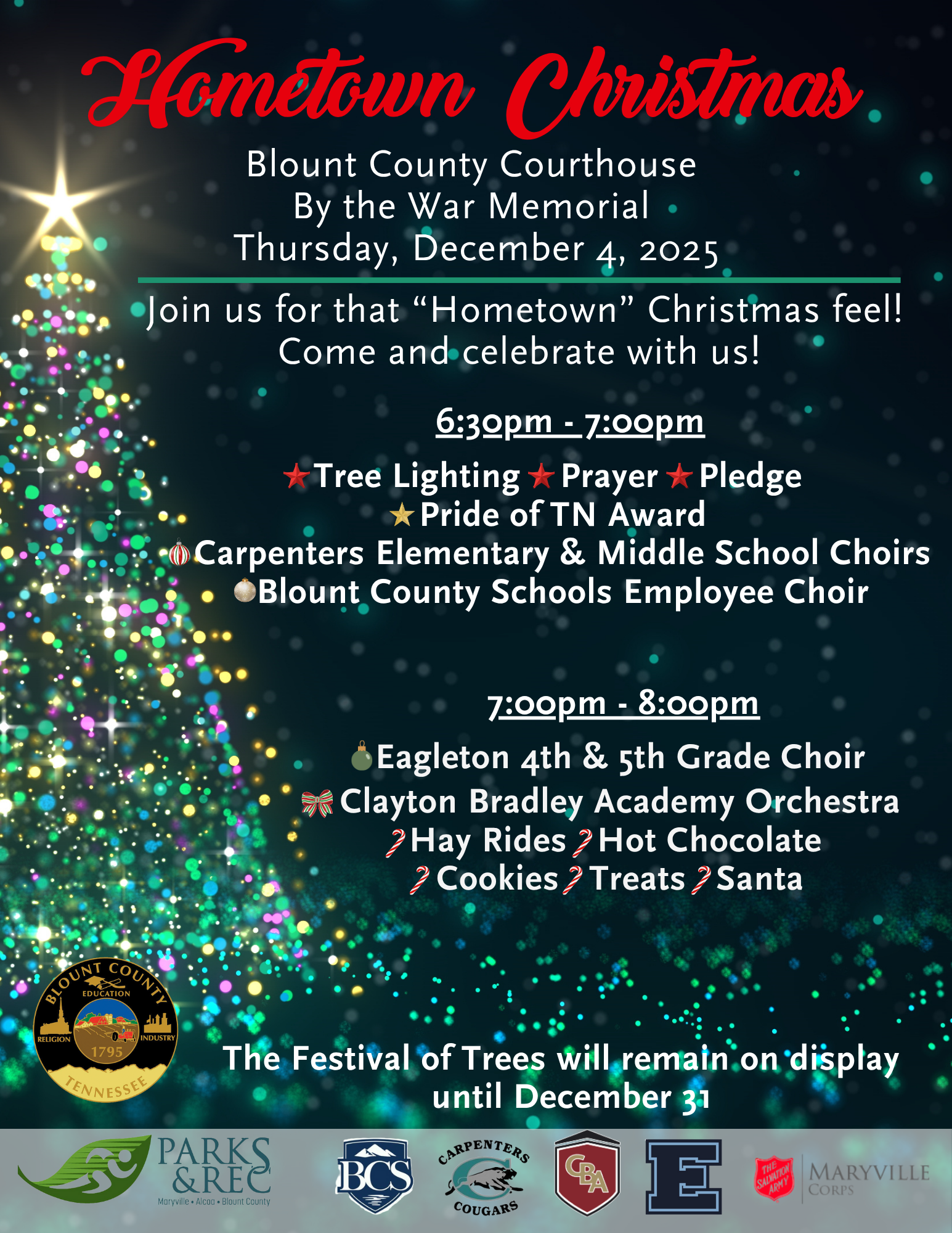 Hometown Christmas 2025 flyer