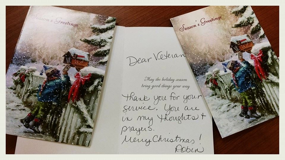 Season's Greeting cards and open interior card